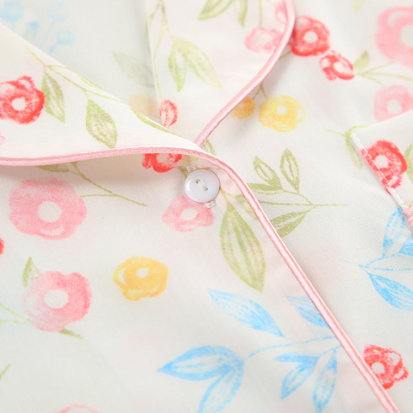 Floral Print Long Pajama Set