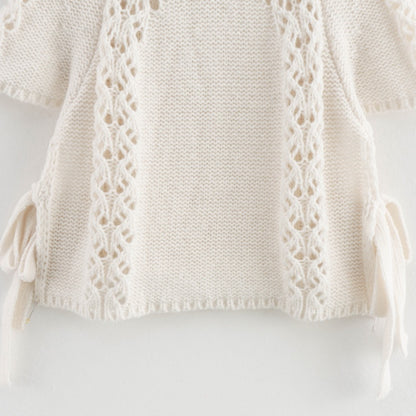 Lace Up Knit Sweater