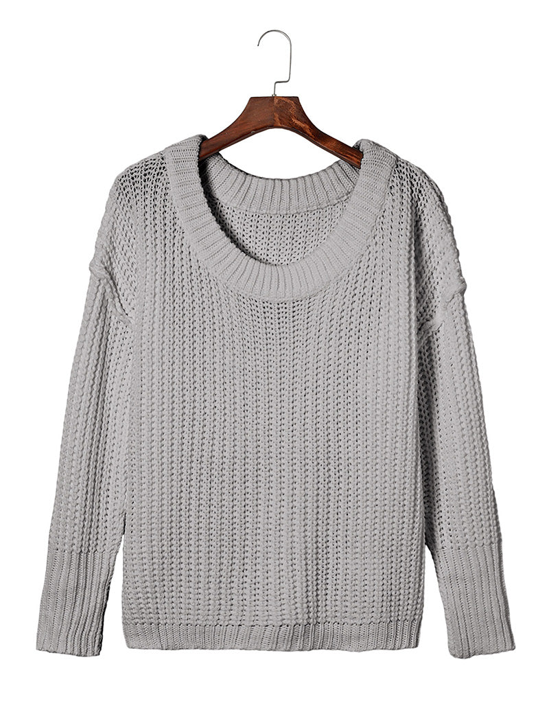 Loose Fit V-Neck Knit Sweater