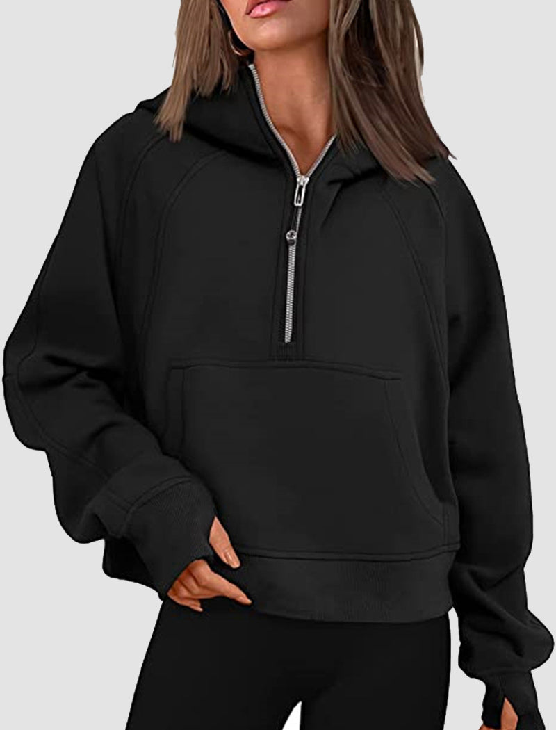 Half-Zip Oversized Hoodie