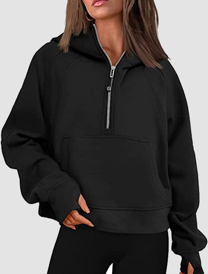 Half-Zip Oversized Hoodie