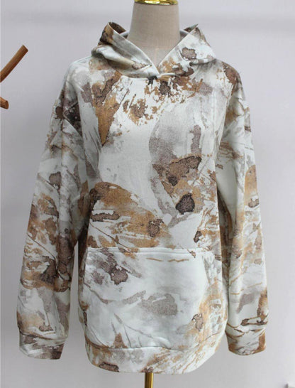 Oversized Camo Print Hoodie