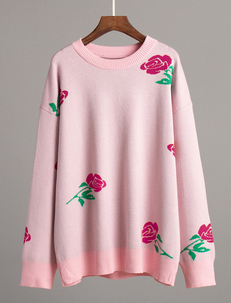 Floral Oversized Sweater