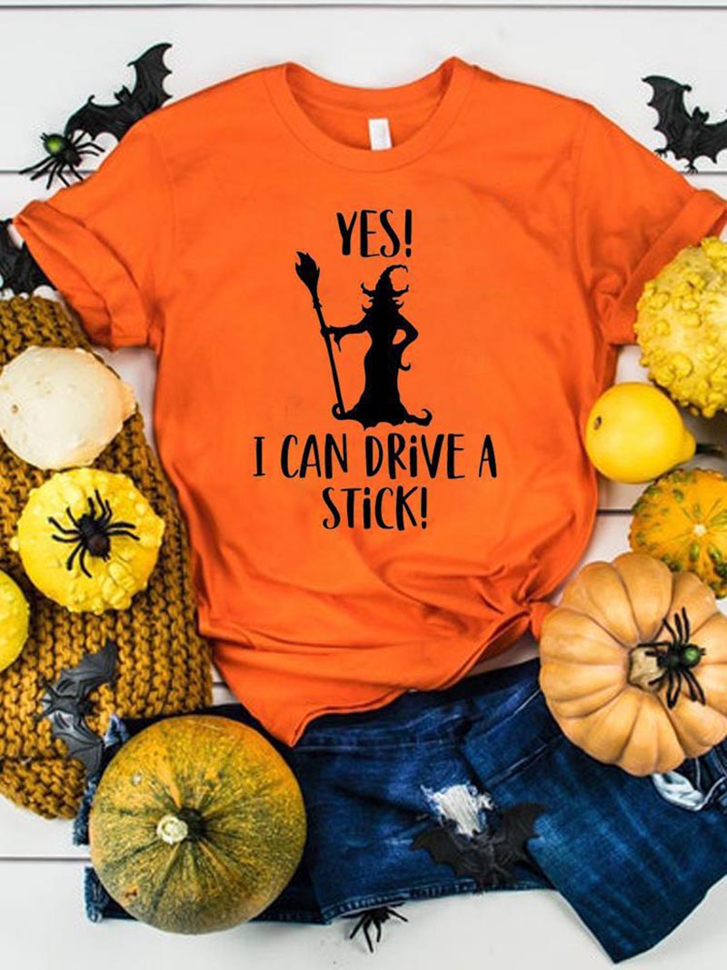 Halloween Graphic Print T-Shirt