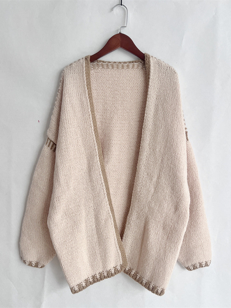 Oversized Open Front Cardigan