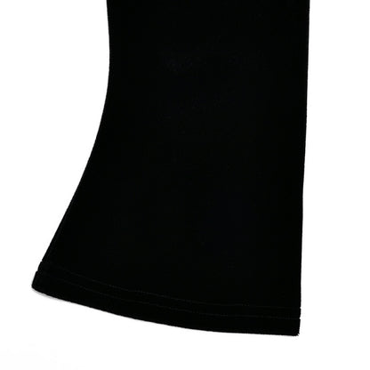 Square Neck Long-Sleeve Fitted T-Shirt