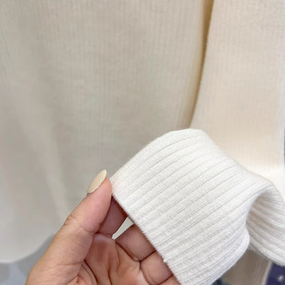 Fleece-Lined Mock Neck Cutout Sweater