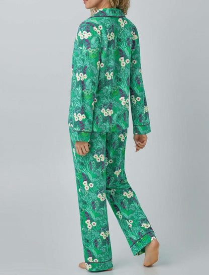 Buttoned Pajama Set with Playful Print