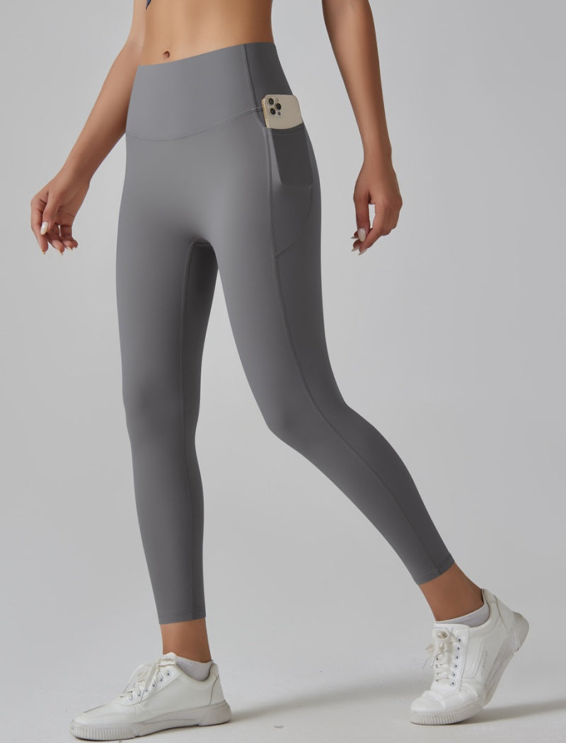 High-Waist Pocketed Workout Leggings
