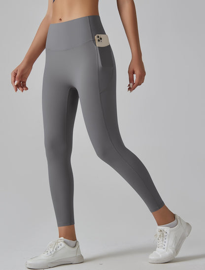 High-Waist Pocketed Workout Leggings