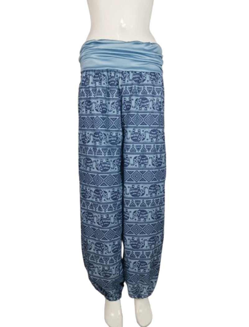 Boho Elephant Print Harem Pants