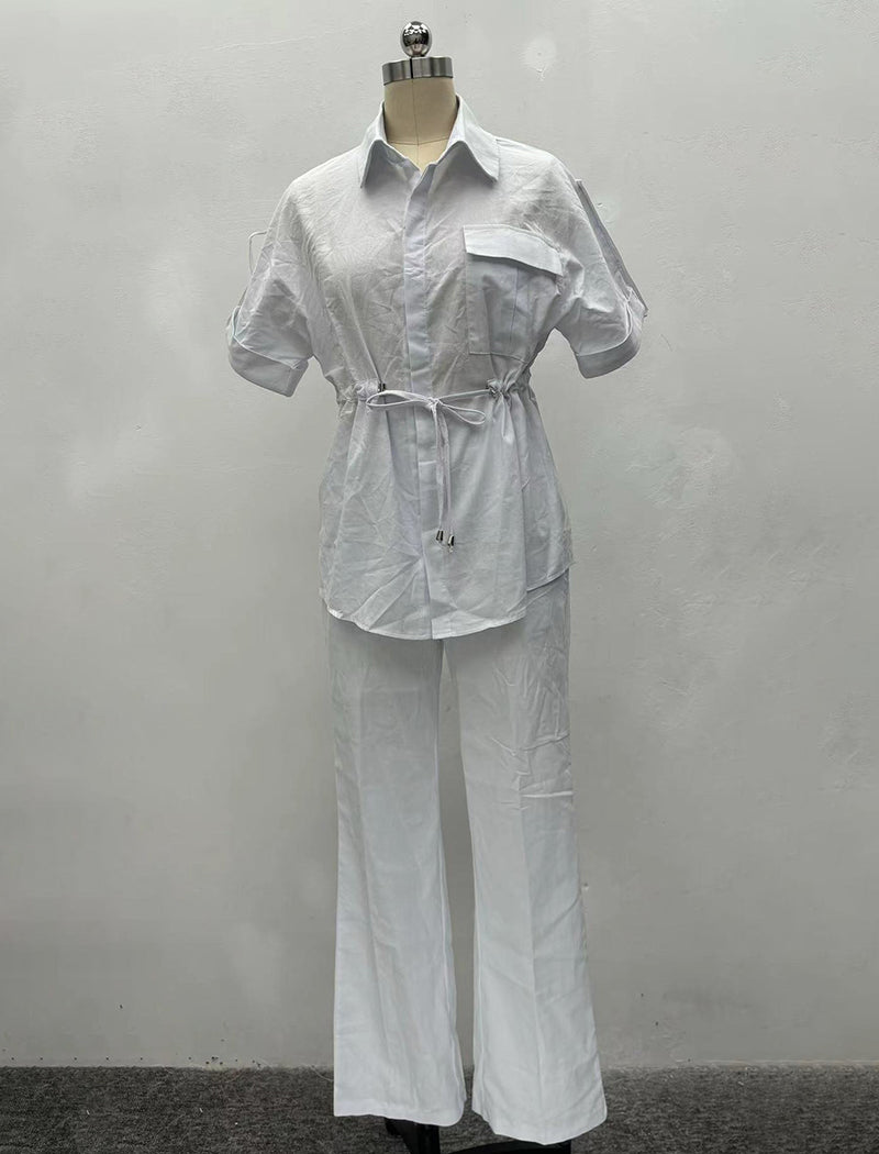 Drawstring Pocket Two-Piece Set