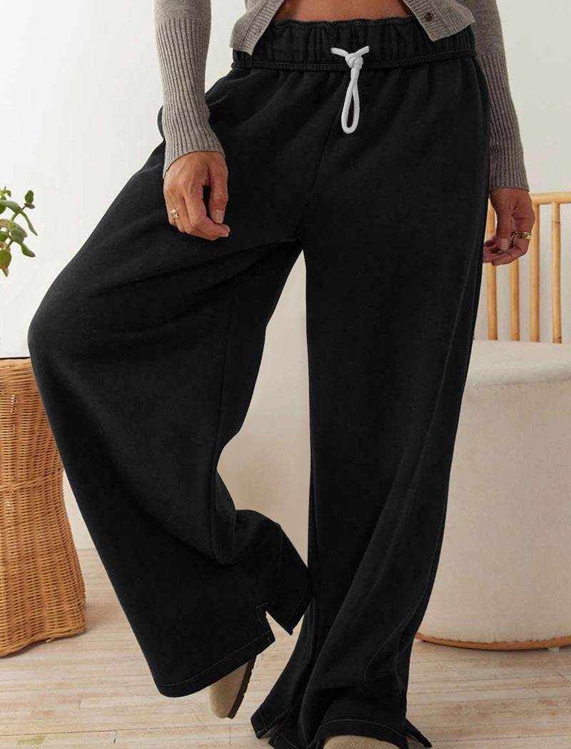Split-Cuff Straight Casual Joggers