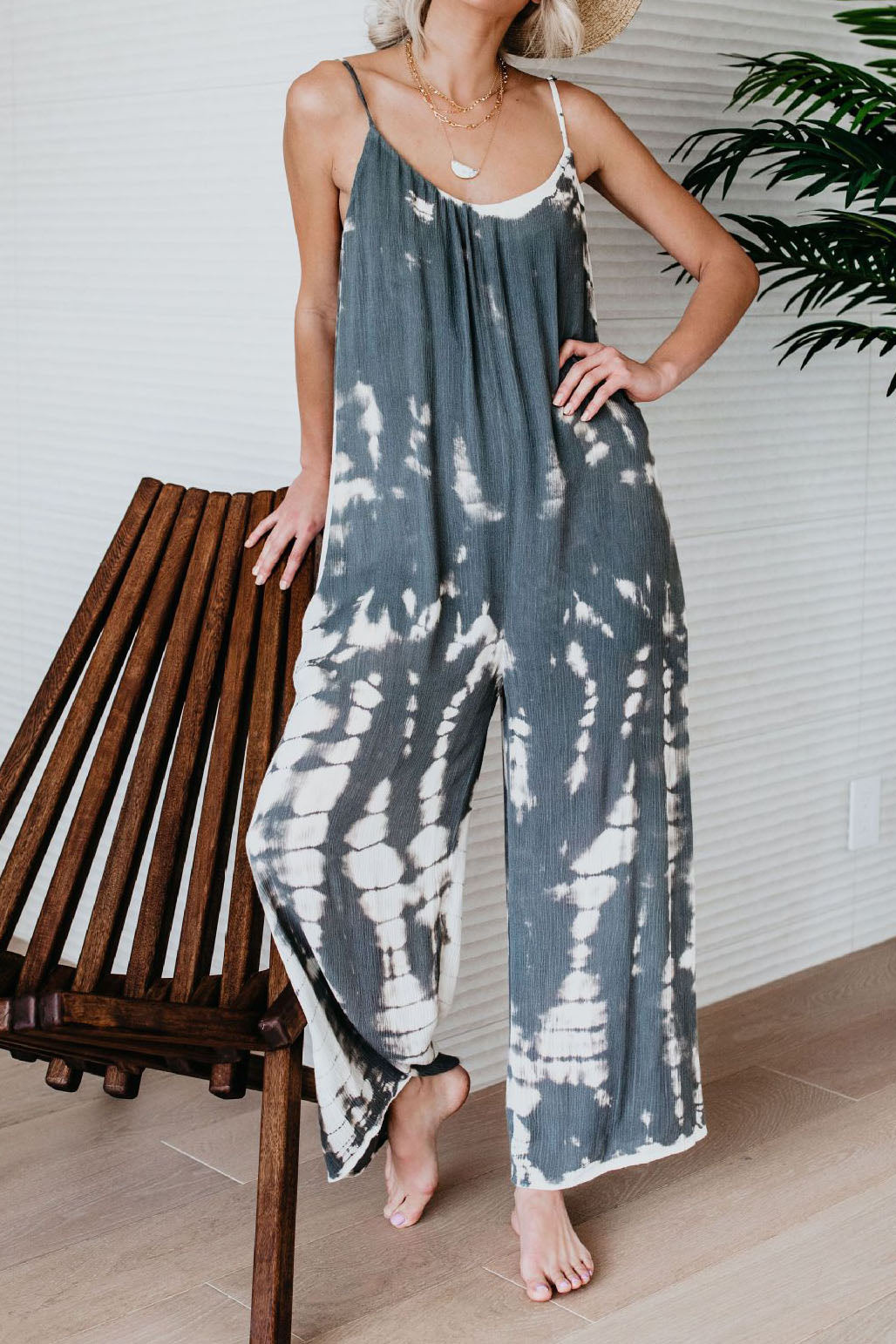 Tie-Dye Wide-Leg Jumpsuit