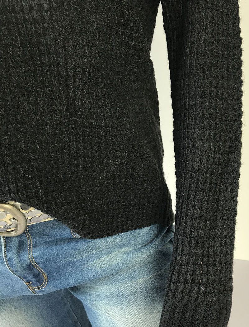 Off-Shoulder Knit Sweater