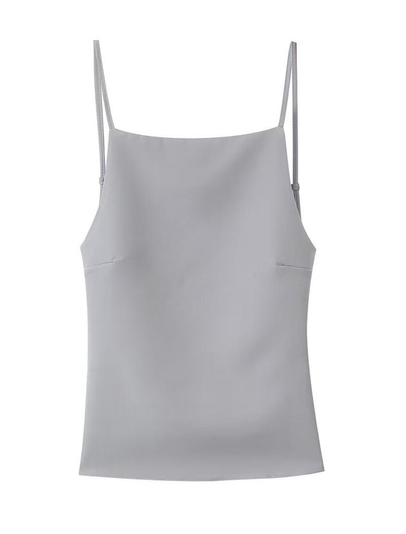 Square Neck Backless Cami Top