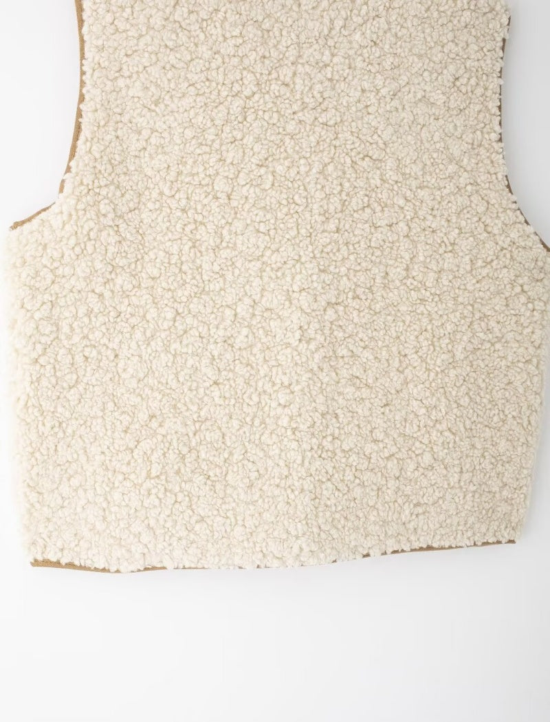Fleece Sleeveless Crewneck Vest