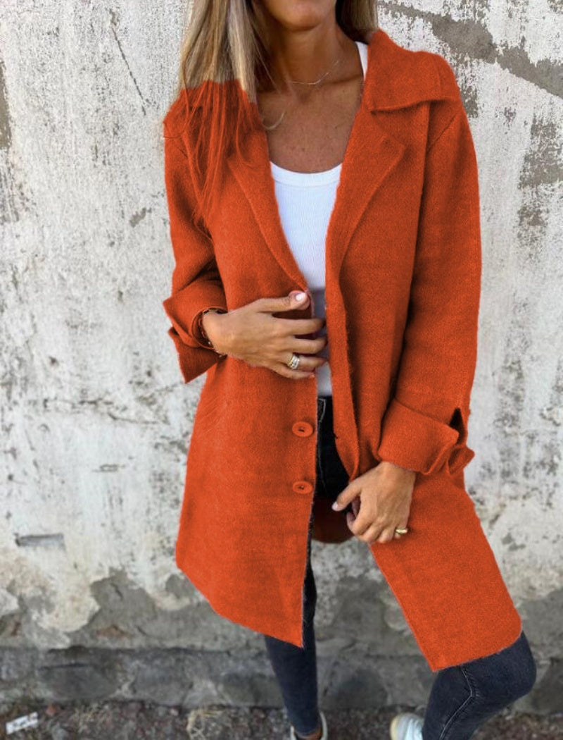 Button-Front Oversized Coat