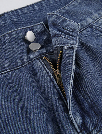 Denim High-Waisted Wide-Leg Jeans