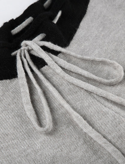 Drawstring Knit Flare Pants