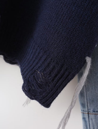 Patchwork Knit Sweater