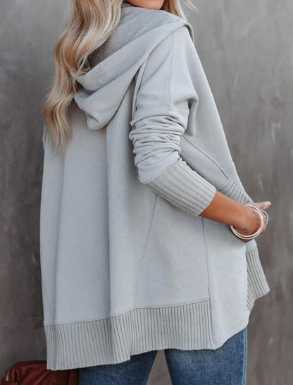 Hooded Buttoned Pullover Top