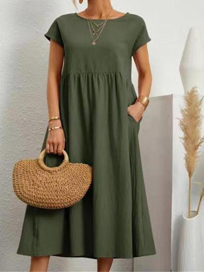 Cap-Sleeve Maxi Dress