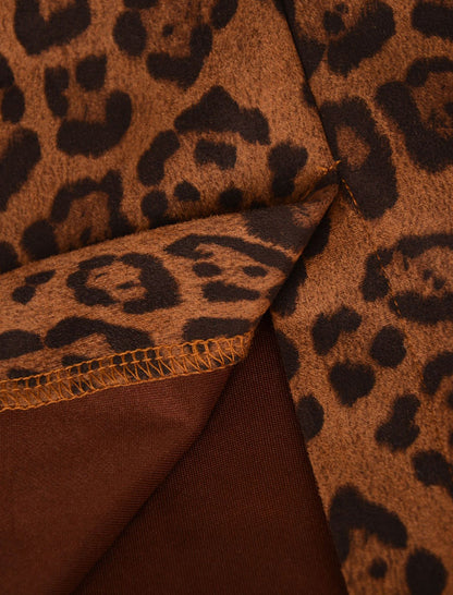 High-Waisted Animal Print Pencil Skirt
