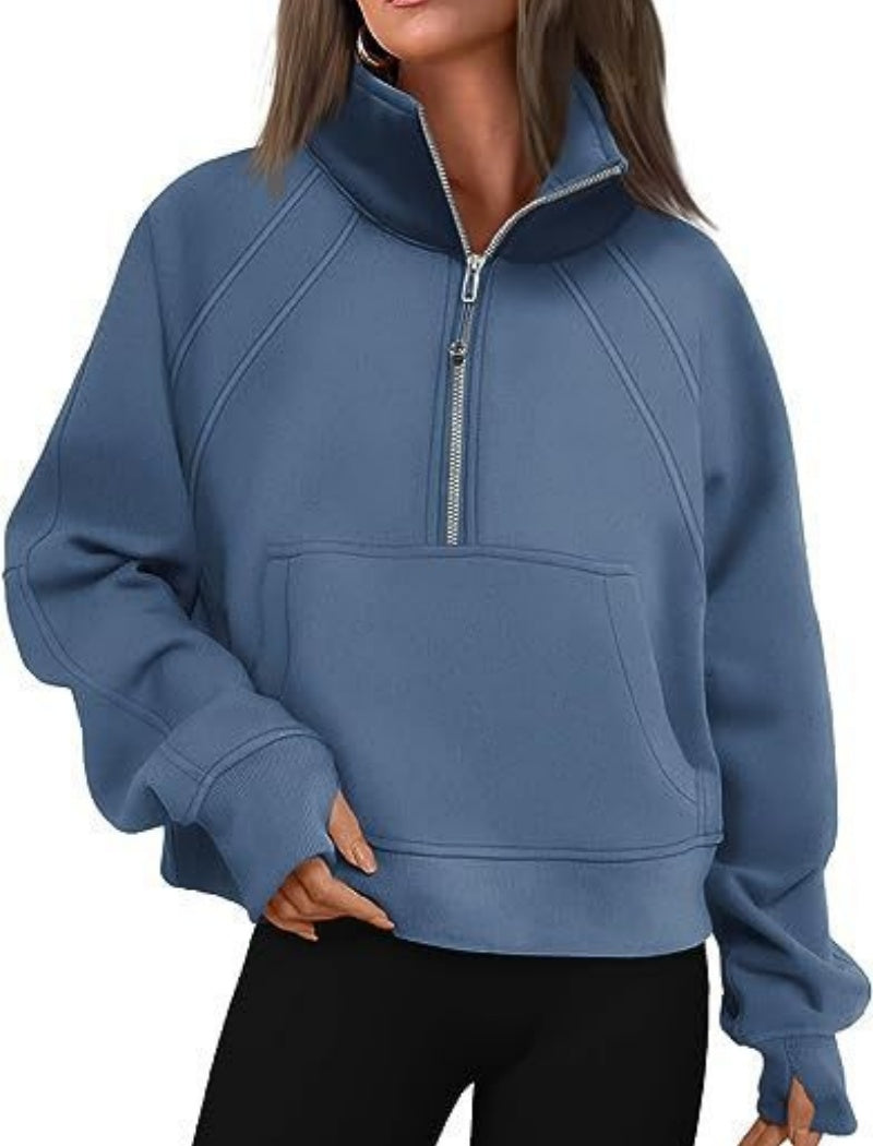 Quarter-Zip Pullover with Front Pocket
