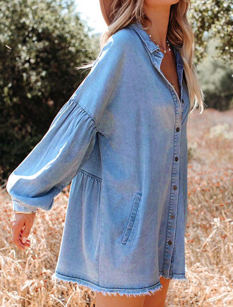 Denim Shirt Mini Dress