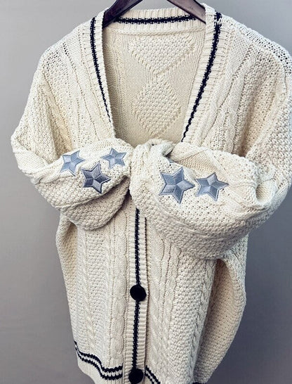 Star Cable Knit Cardigan