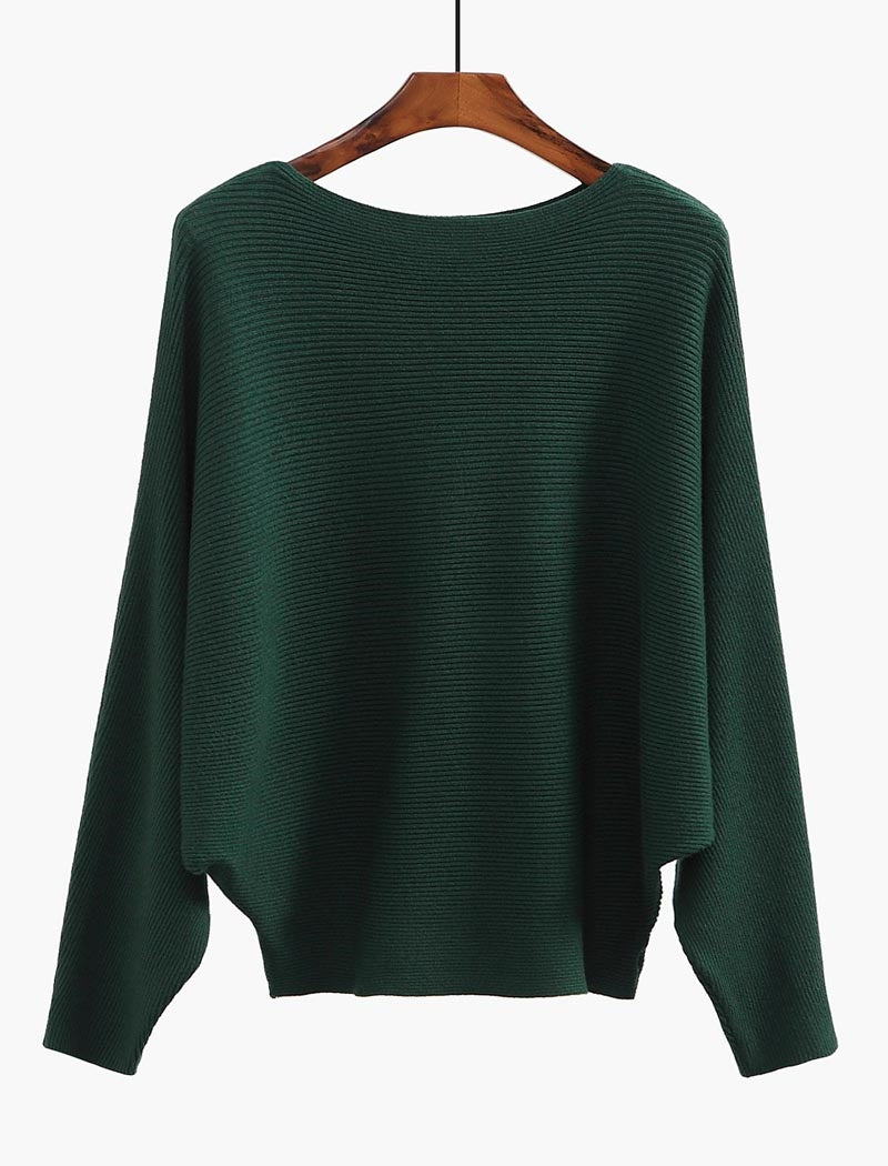 Relaxed Fit Ribbed Knit Sweater