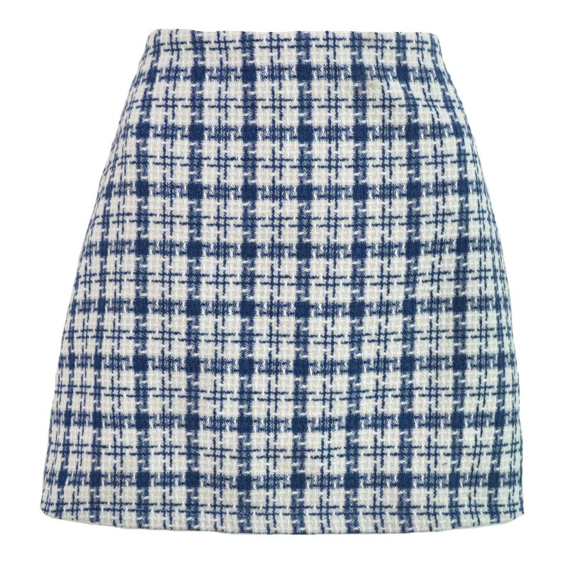 Tweed Mini Skirt with Structured Fit