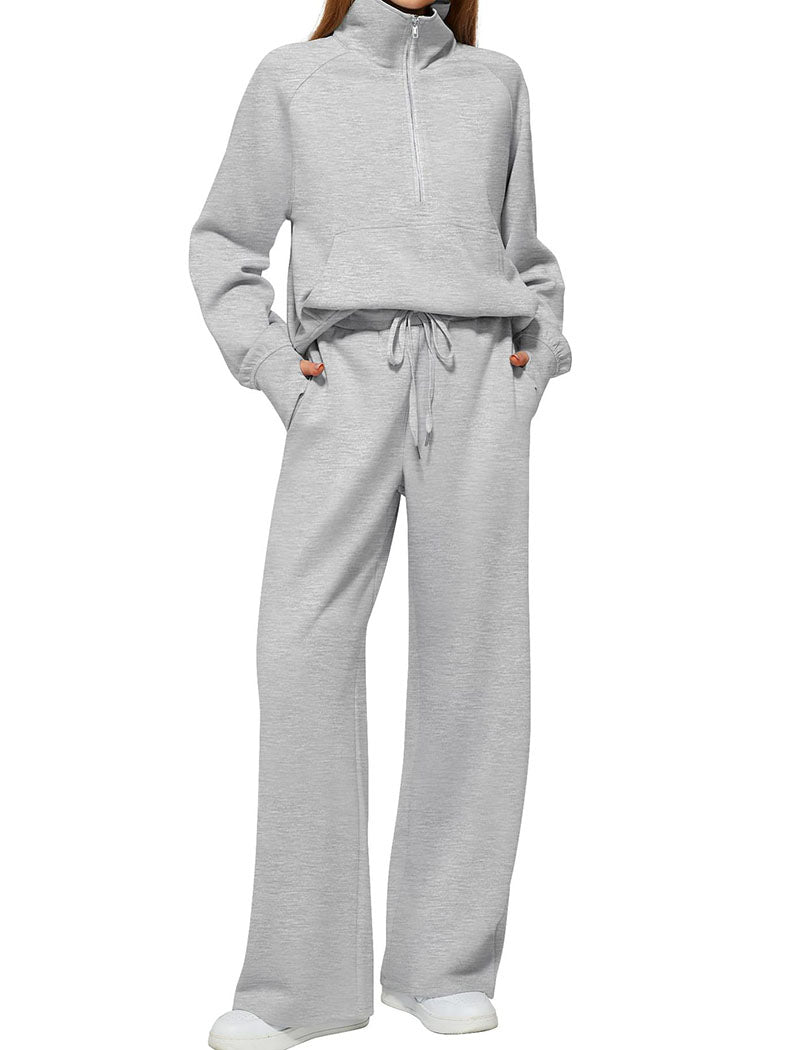 High Neck Zip-Up Lounge Set
