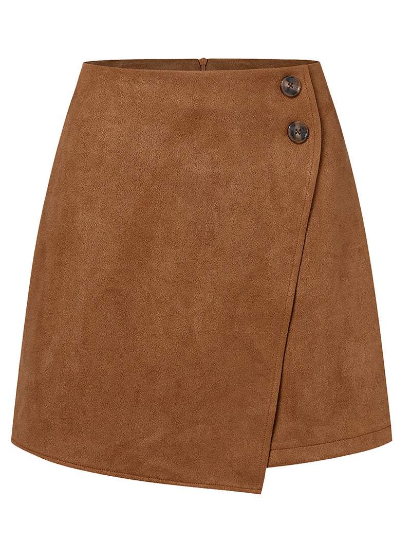 Asymmetrical Wrap Mini Skirt