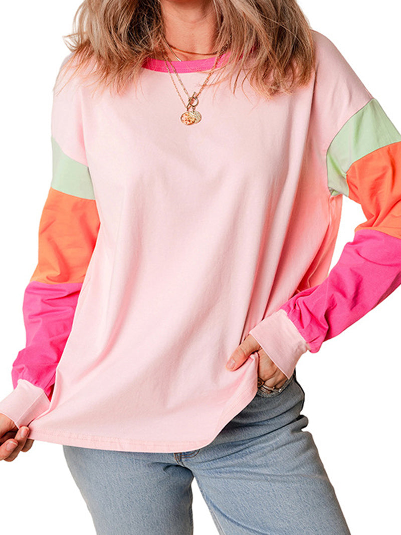 Colorblock Long-Sleeve Top