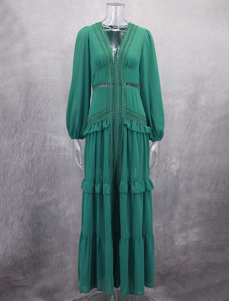 Long Sleeve Tiered Maxi Dress