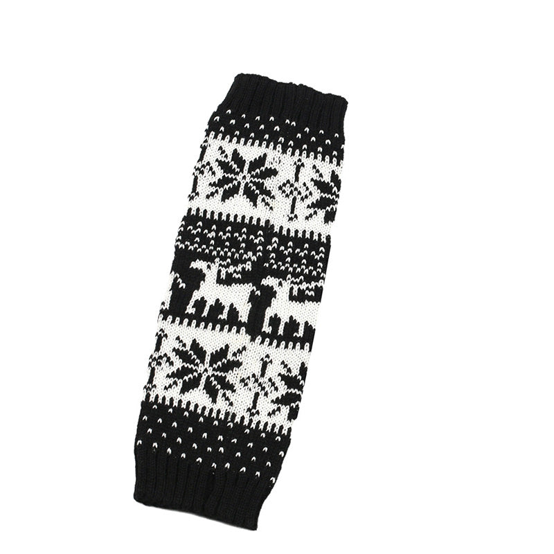 Reindeer Patterned Leg Warmers