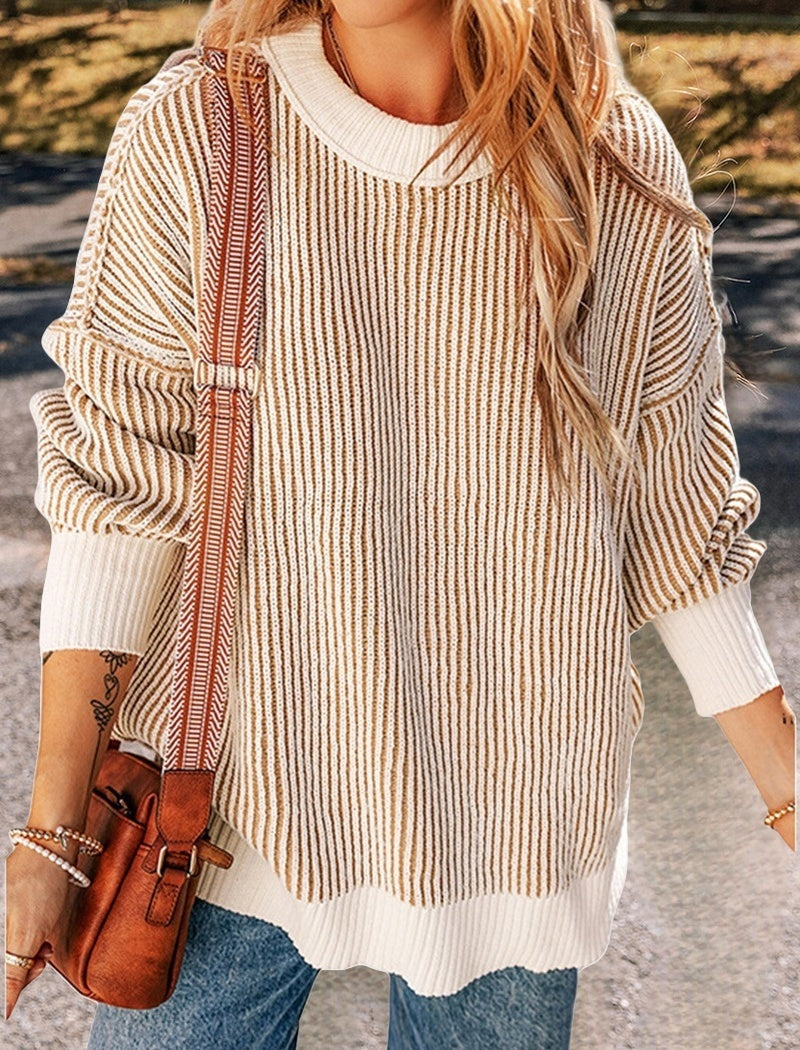 Striped Loose Knit Sweater