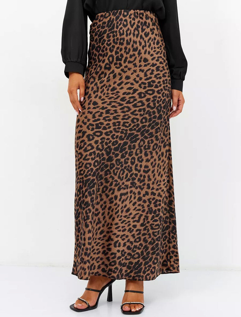 Leopard Print Maxi Skirt