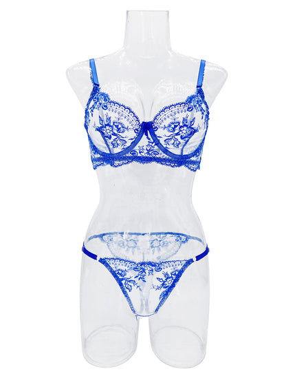 Floral Mesh Lingerie Set