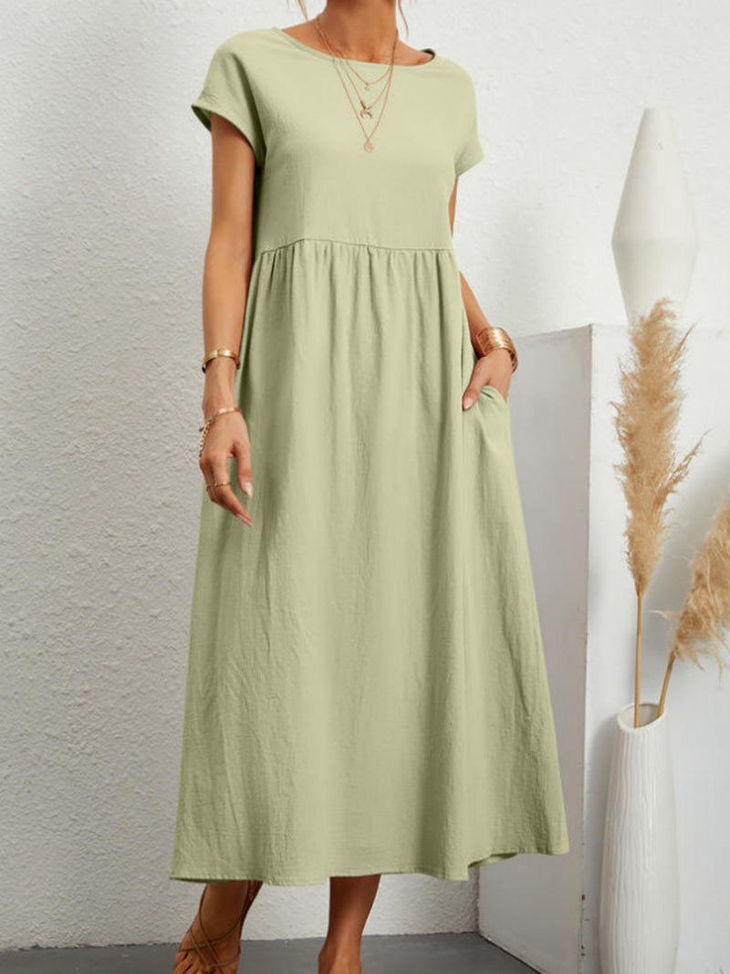 Cap-Sleeve Maxi Dress