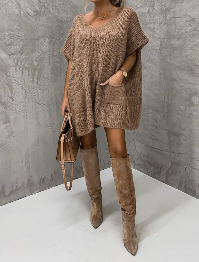 Oversized Knit Sweater Dress