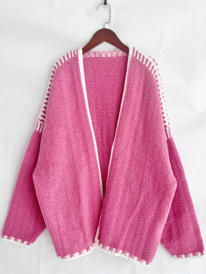 Oversized Open Front Cardigan