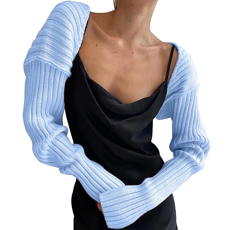 Ribbed Knit Arm Warmer Bolero