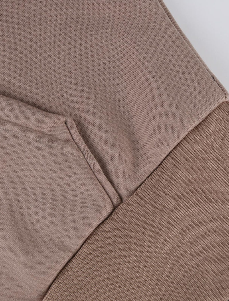 Cropped Zip-Up Hoodie with Elastic Cuffs