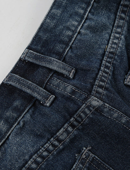 Patchwork Faux Fur Denim Shorts