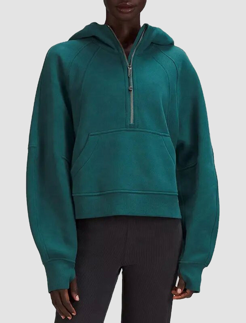 Half-Zip Oversized Hoodie