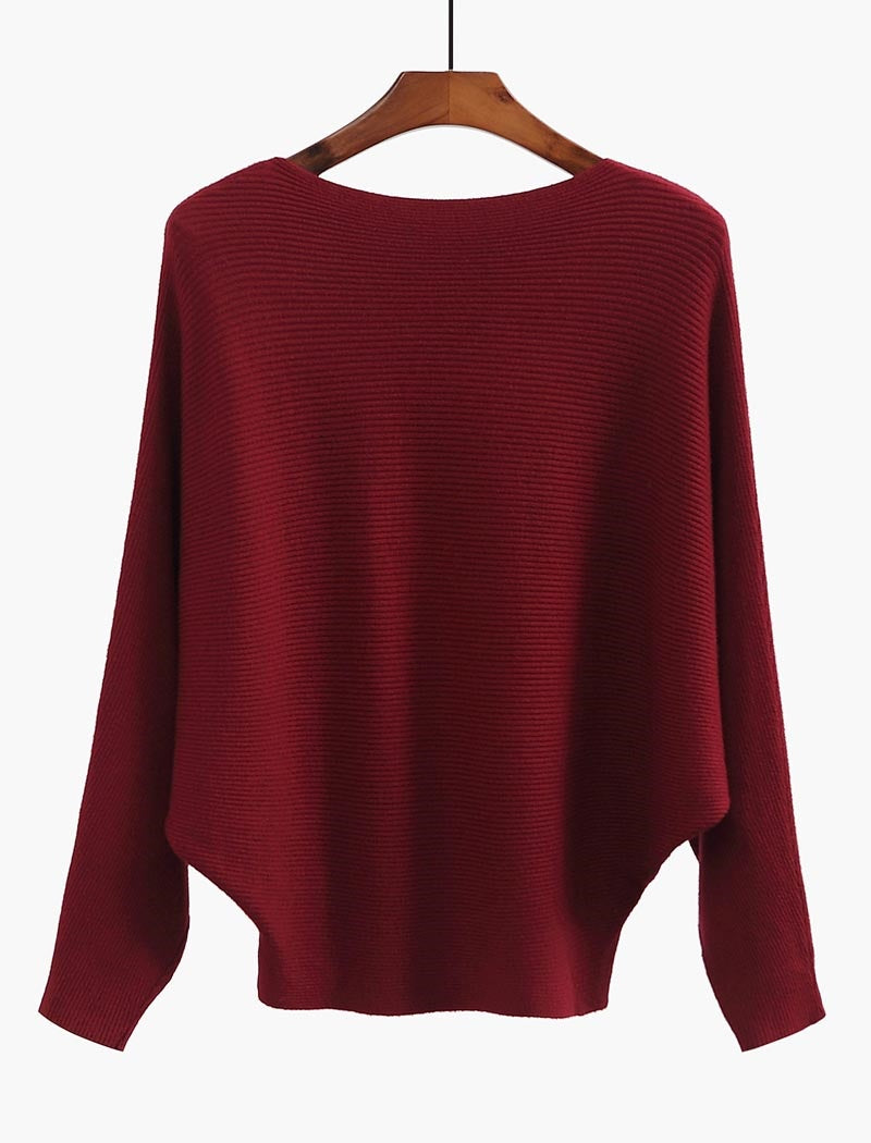 Relaxed Fit Ribbed Knit Sweater