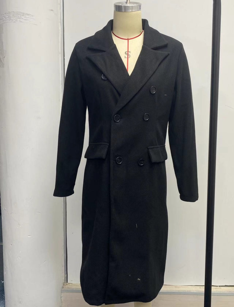 Double-Breasted Tailored Long Coat